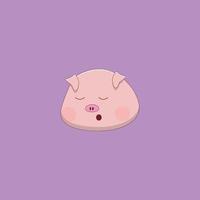illustration vector pig for your design poster, feeds, etc