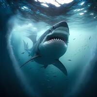 tiburón actividad ilustración ai generado foto