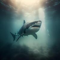tiburón actividad ilustración ai generado foto