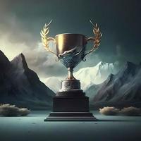 trophy illustration AI Generated photo