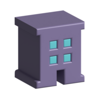 building 3d icon png