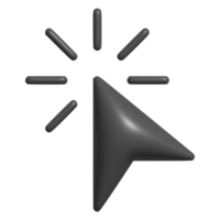 3d icono de cursor puntero png