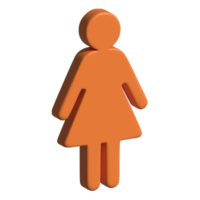 3d woman icon png