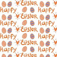 Easter Eggs with seamless ornament pattern, Vector