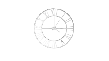 3d representación de el romano pared reloj. diseño modelo de cerca Bosquejo para marca y publicidad. el moderno reloj diseño de oficinas, hogar decoración, escuelas, colegios, universidades, esperando habitaciones, etc. png