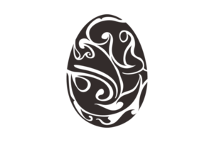 Pasqua uovo- nero Pasqua uovo ornamento tatuaggio arte design png