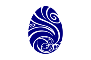 Blue Easter Egg Ornament Art Design png