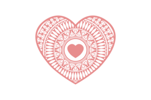 Valentin journée art - rose mandala l'amour png