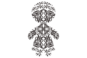 Mandala Ornament Design with Gingerbread Shapes png