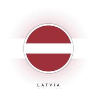 Letonia redondo bandera modelo diseño vector