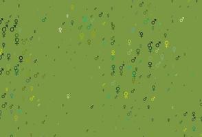 Light green, yellow vector texture with male, female icons.