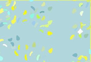 Light Green, Yellow vector pattern with chaotic shapes.