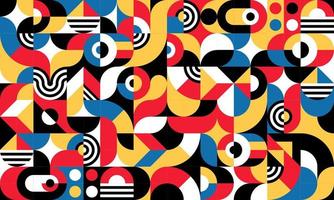 Bauhaus pattern, abstract geometric background vector