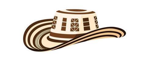 Barranquilla carnival holiday cartoon panama hat vector