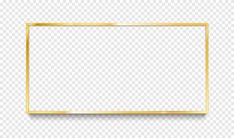 Golden frame or gold border, luxury background vector