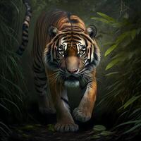 Tigre animal ilustración ai generado foto