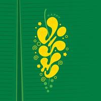 Vector illustration of a Banner for Happy Vishu Typography Design On Traditional Background with Kani konna flower, Vishu is South indian festival