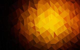 Dark Orange vector shining triangular template.