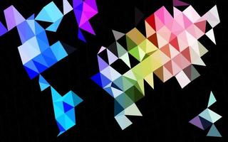 Light Multicolor, Rainbow vector triangle mosaic template.