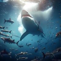 shark illustration AI Generated photo