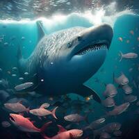 shark illustration AI Generated photo