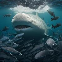 shark illustration AI Generated photo