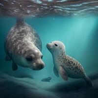 seal illustration AI Generated photo