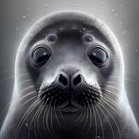 seal illustration AI Generated photo