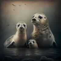 seal illustration AI Generated photo