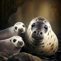 seal illustration AI Generated photo