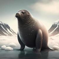 seal illustration AI Generated photo