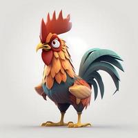 rooster illustration AI Generated photo