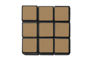 Brown rubik cube isolated on a transparent background png