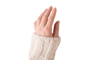 Woman hand isolated on a transparent background png