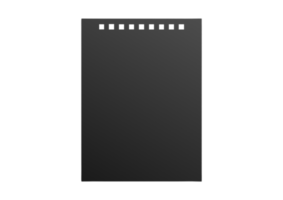 Black paper isolated on a transparent background png