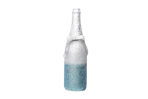 Blue and silver bottle isolated on a transparent background png