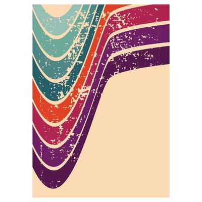 Retro vintage 70s style stripes background poster lines.abstract stylish 70s era line frame illustration 16