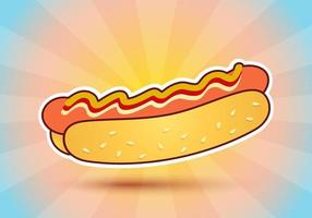 hot dog on abstract background vector