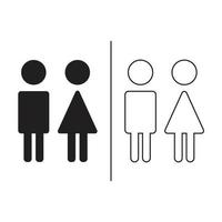 male and female toilet sign icons vector