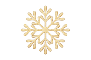 d'oro Natale fiocco di neve decorazione isolato su un' trasparente sfondo png