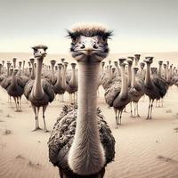 avestruz ilustración ai generado foto