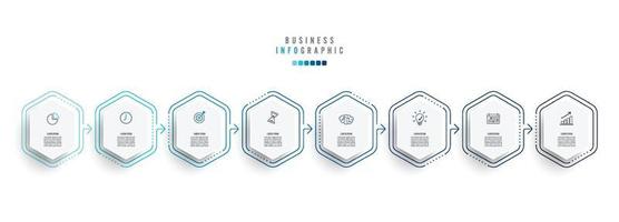 Infographic design template with icons and 8 options or steps. Can be used for process, presentations, layout, banner,info graph. illustrator vector. vector