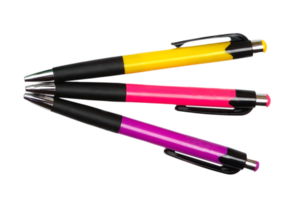 Colorful pens isolated on a transparent background png