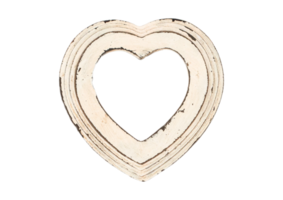 White heart decoration isolated on a transparent background png