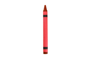 Red crayon isolated on a transparent background png