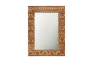 Mirror with vintage frame isolated on a transparent background png