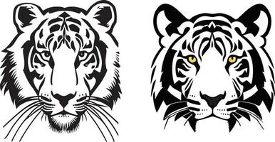 Tiger Head Silhouette Vector Art