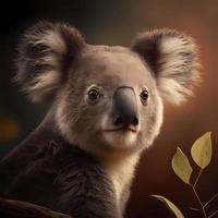 koala illustration AI Generated photo
