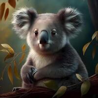 koala illustration AI Generated photo