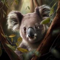 koala illustration AI Generated photo